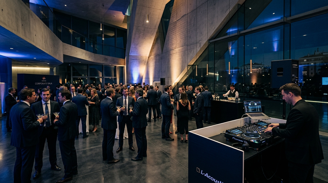 Evento corporativo de empresa con música DJ en Madrid